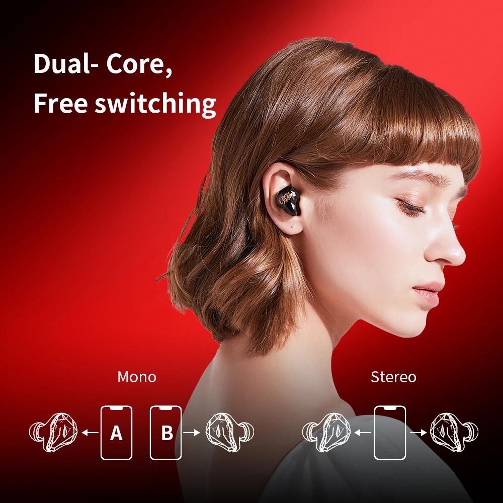 Whizzer TWS Bluetooth Earphones 3D Stereo Wireless Earbuds NC Sports Headset Hifi-bass Waterproof Bluetooth Airdots with mic OT1