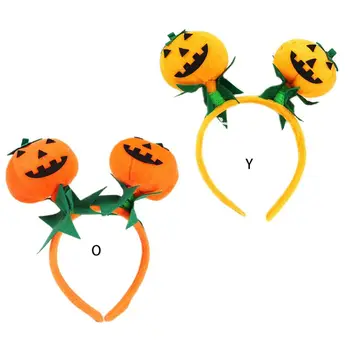 

Adult Children Cute 3D Shaking Pumpkin Headband Velvet Cloth Kids Halloween Costume Decorative Hair Hoop Trick Treat Party Props
