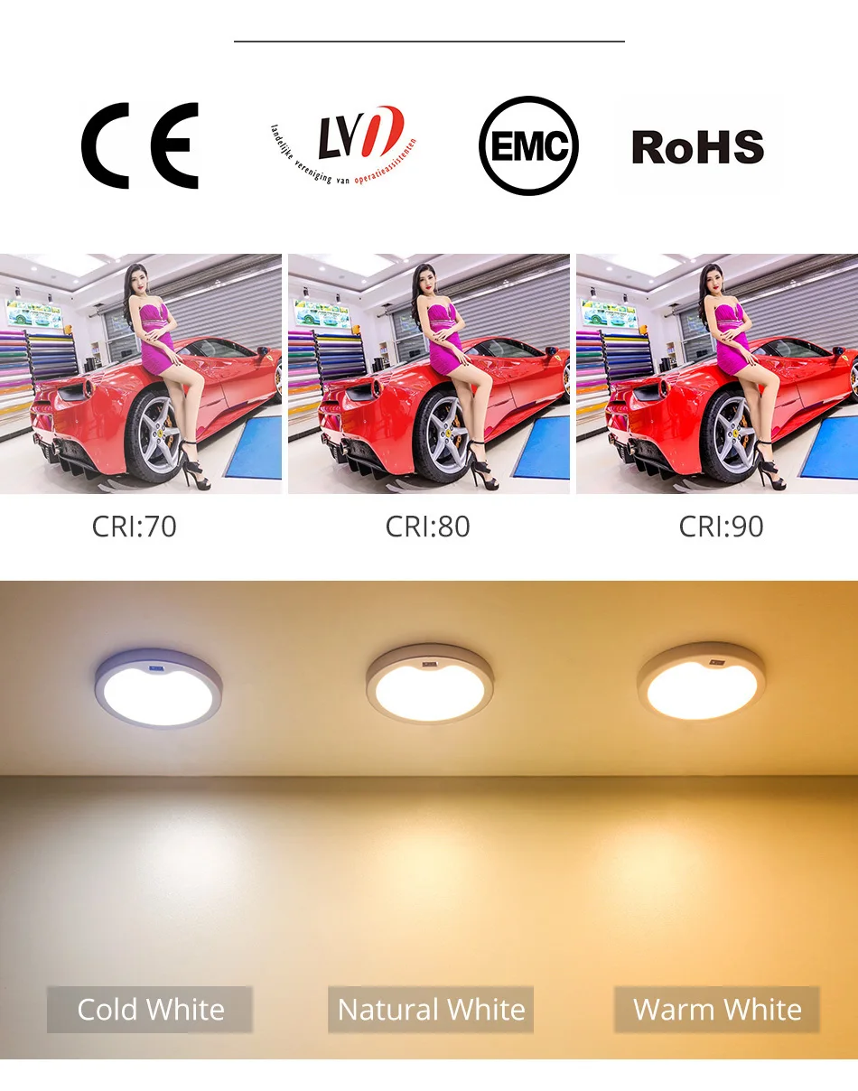3W Motion Sensor 12V LED Light Puck Lamp Kitchen Under Cabinet Light Wardrobe Cupboard Closet PIR Night Lighting