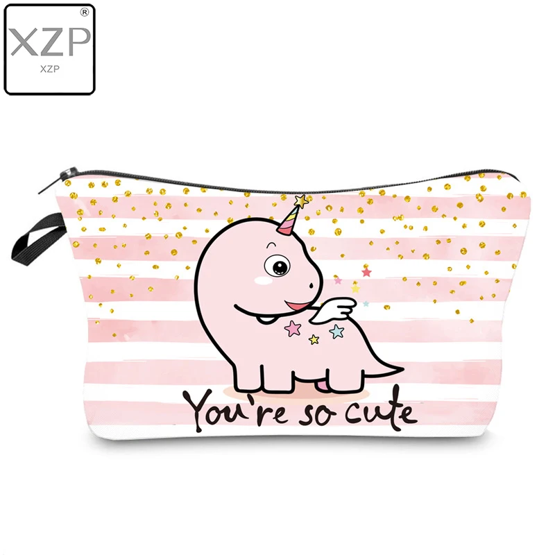

XZP 3D Unicorn Printing Cosmetic Bags Cute Cow Heart Organizer Women Clutch Makeup Necessaries Travel Organizer Makeup Storage