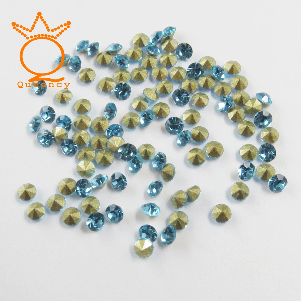 В наличии Стразы для дизайна ногтей аквамариновые цветные стразы с точечной