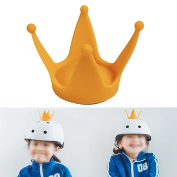 

Accessories Helmet Decor Universal Corner Soft Silicone Motorcycle Crown Shape Horns Electric Car Children Cute Headwear Sucker