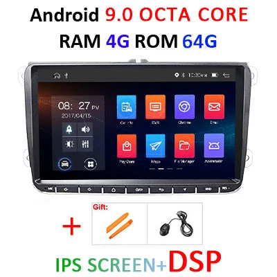 DSP ips для Volkswagen VW Skoda Octavia golf 5 6 passat B6 jetta polo tiguan 2 Din Android 10 автомобильный Радио gps мультимедийный dvr 4G FM - Цвет: 4G 64G IPS DSP