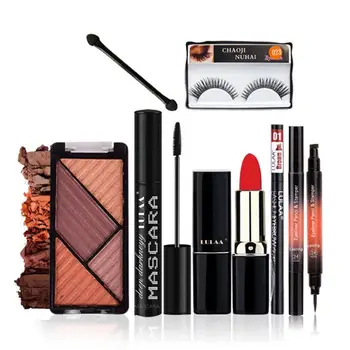 

8PCS Professional Makeup Set Lipstick Eyeshadow Eyeliner Mascara Eyebrow Full Cosmetic Complete Makeup Kit For Women