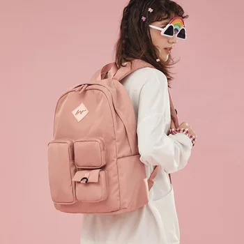

Backpack female college student casual Korean high school simple large-capacity school bag student backpack Women's backpack