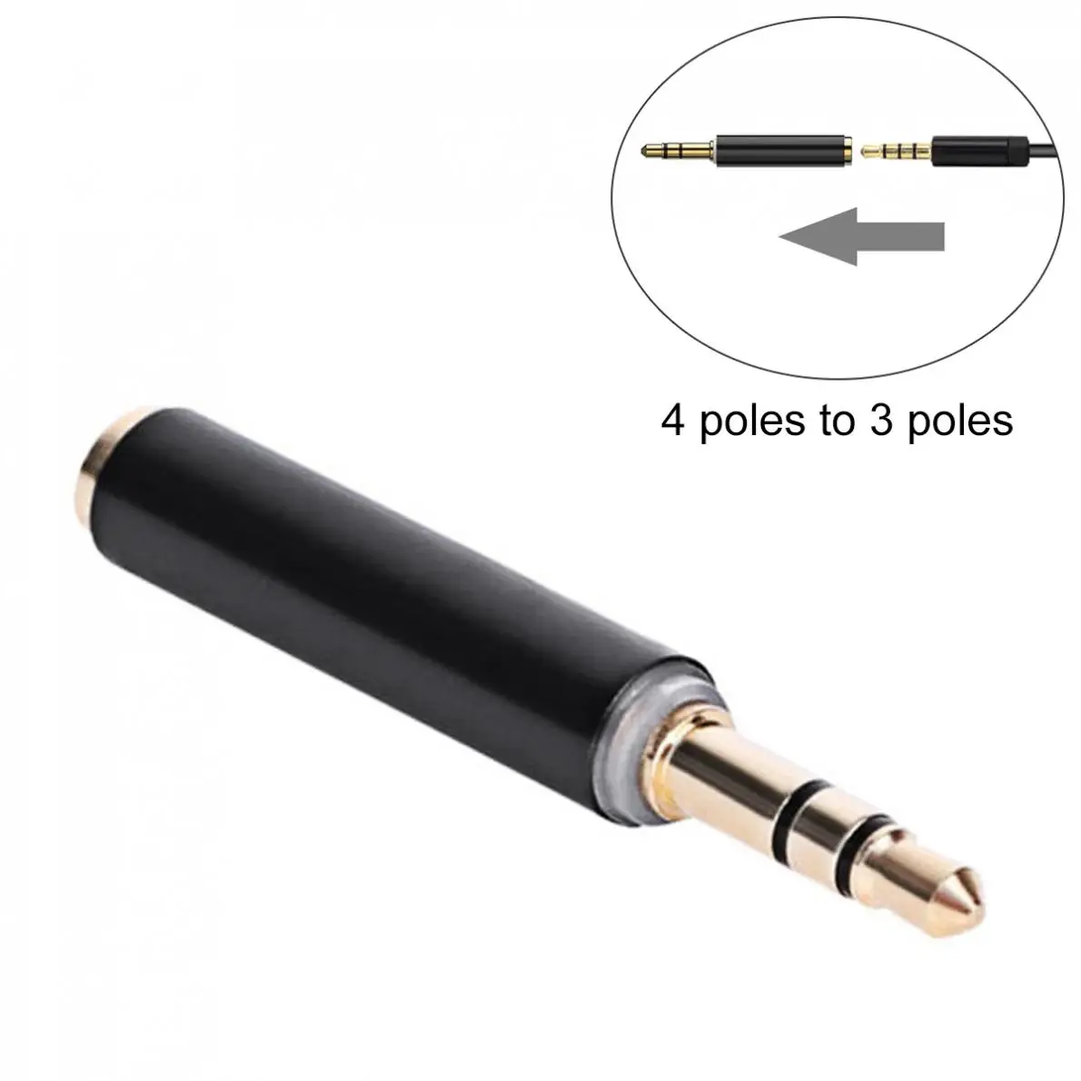 

Gold Plated 3.5mm Adapter TRS Male to Female TRRS Audio Stereo Adapter Connector 3.5mm 3 Pole Male to 3.5mm 4 Pole Female