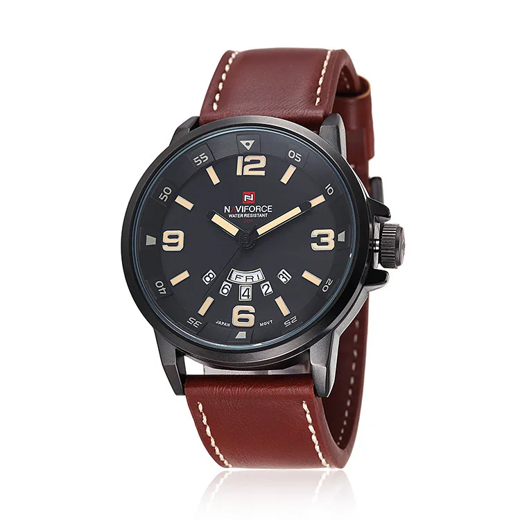 

Naviforce Quartz Watch 9028 Fashion Birthday MEN'S Watch South Korea Leather Watch Outdoor Sports Watch