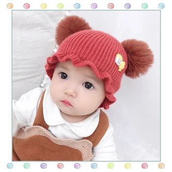 

2019 Baby Girls Boys Toddler Cartoon Print Hats For Girls Boys Funny Bucket Hats Autumn With Ball Design Casual Caps Headwear