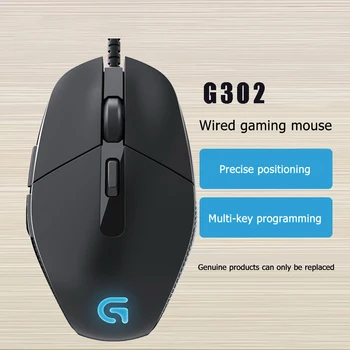 

Logitech G302 Ergonomic Wired Gaming Mouse 6 Buttons 4000dpi Computer PC Laptop USB Rechargeable Light Mice For PUBG MOBA
