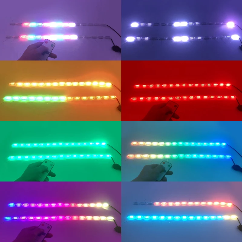 OKEEN 2x автомобиль RGB DRL светодиодный дневные ходовые огни Янтарный переключатель