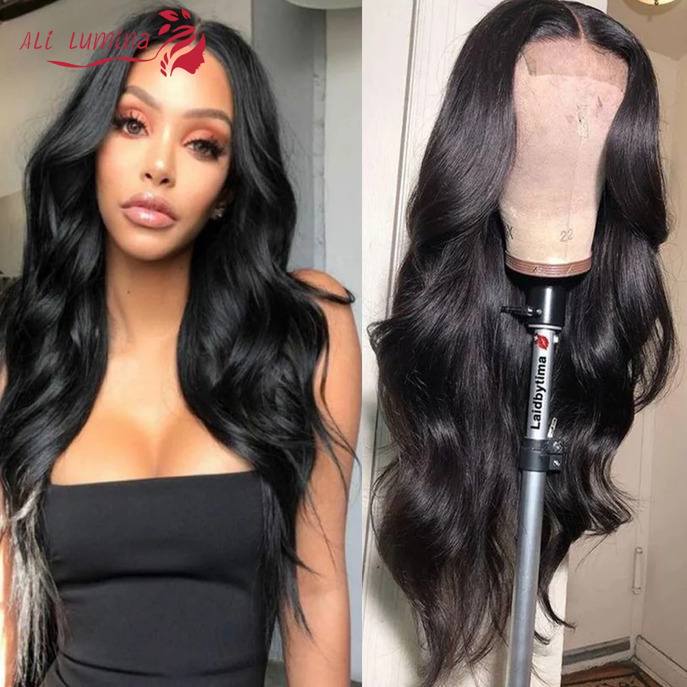 Body Wave Human Hair Wig Brazlian 4X4 Human Hair Lace Front Wig Remy Hair Wig Natural Color 10-30 Inches Can Be Bleached