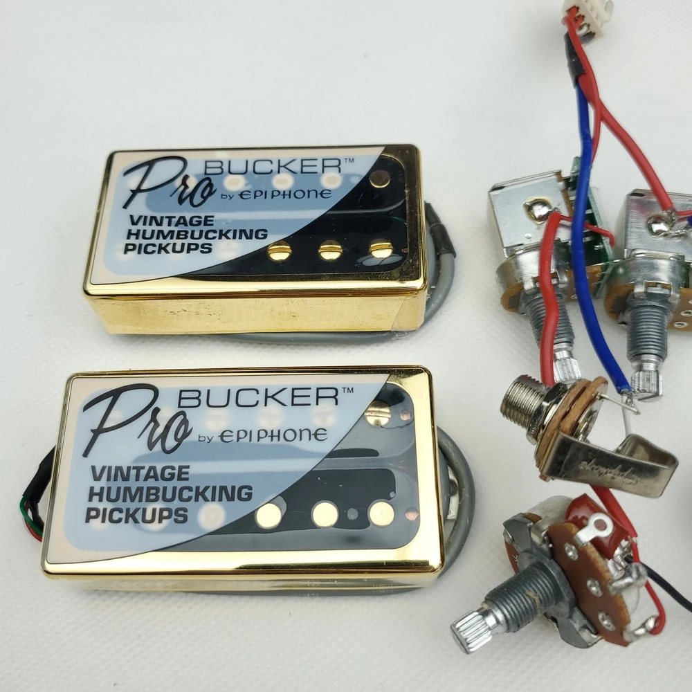 Online 1 Set LP Standard ProBucker Alnico E gitarre Humbucker Pickups mit Pro Kabelbaum Für EPI Gold Abdeckung