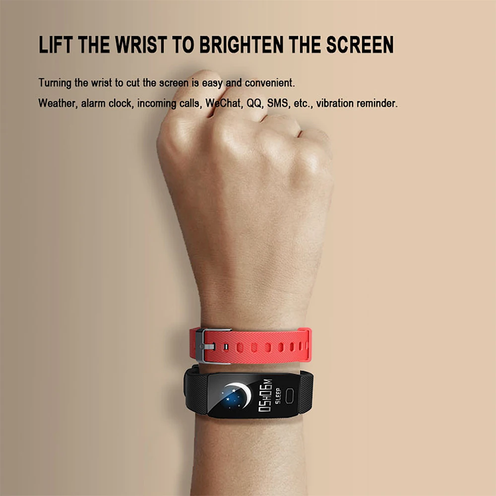 ESEED Q1 smart bracelet heart rete Blood pressure sleep monitoring wristband watch for ios android pk mi band 4 honor band 5