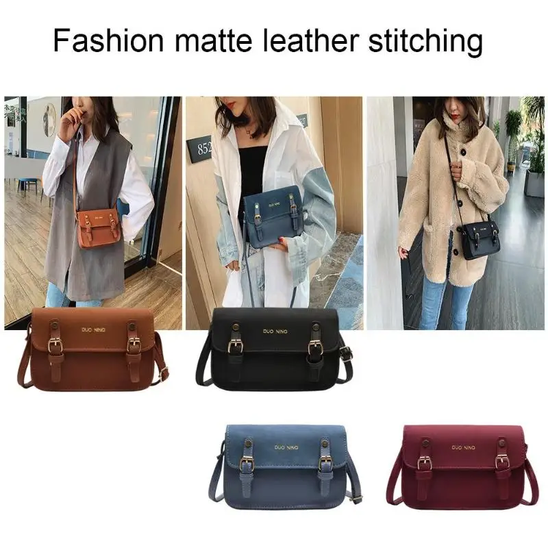 

New Fashion Handbags Wear-resistant Simple Women Shoulder Bag Pure Color Messenger Handbag Leather Small Money Purse