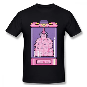 

Men's Quality Kirby Arcade Machine T Shirt Graphic Print Short Sleeve Round Collar Plus Size Cute Cartoon T-shirt