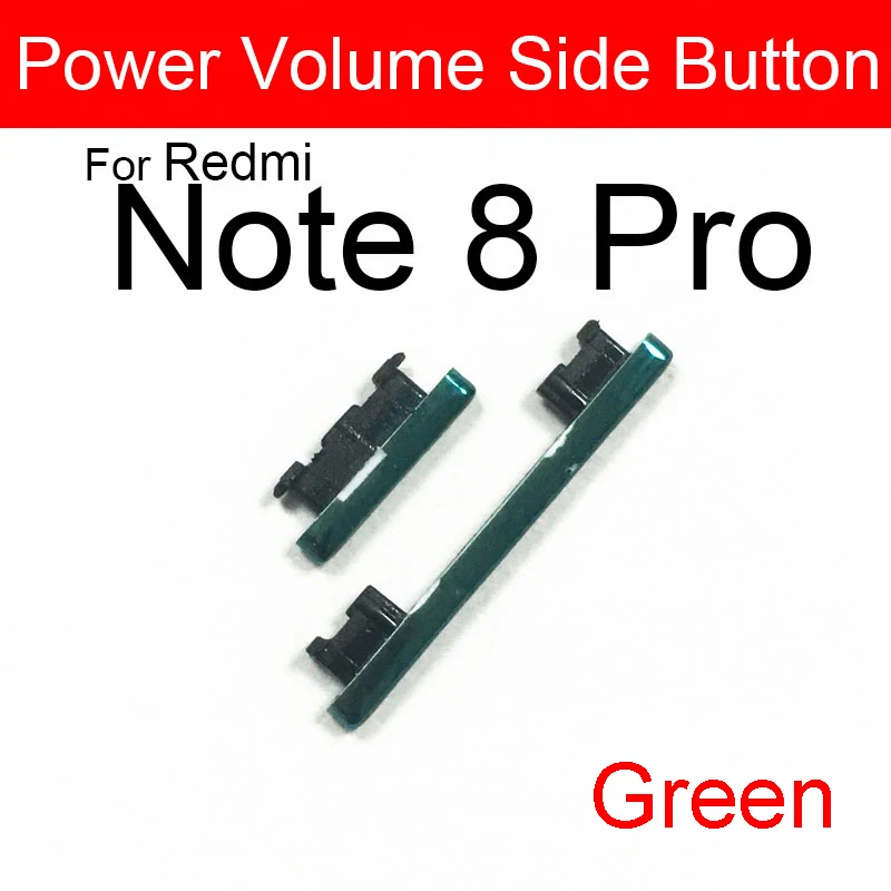 1 Set Power On Off Button + Volume Side Button Key For Xiaomi Redmi Note 8 Note 8T Note 8 Pro Power Button+Volume Side Button 