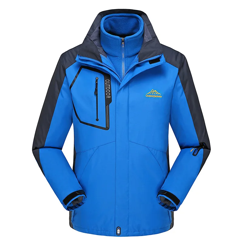 Couple models outdoor riding hiking clothes two-piece waterproof windshield