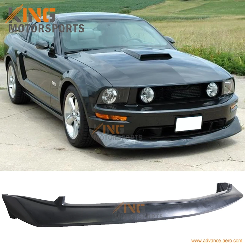 

Fits 10-12 Ford Mustang GT V8 B2 Style Coupe Type-B PU Front Bumper Lip Spoiler Unpainted Black
