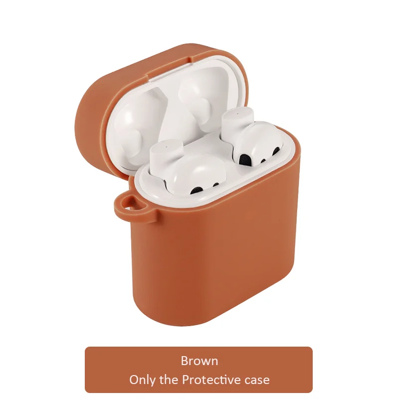 Силиконовый чехол для Xiaomi Airdots Pro 2 Беспроводная bluetooth-гарнитура защитный чехол с карабином rotection чехол для Air 2 - Цвет: Brown