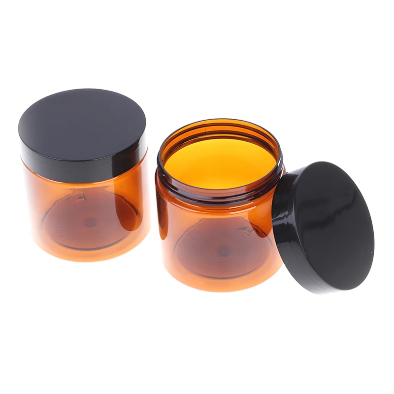 100ml 200ml Amber Glass Candle Jars Empty Round Cosmetic Jar