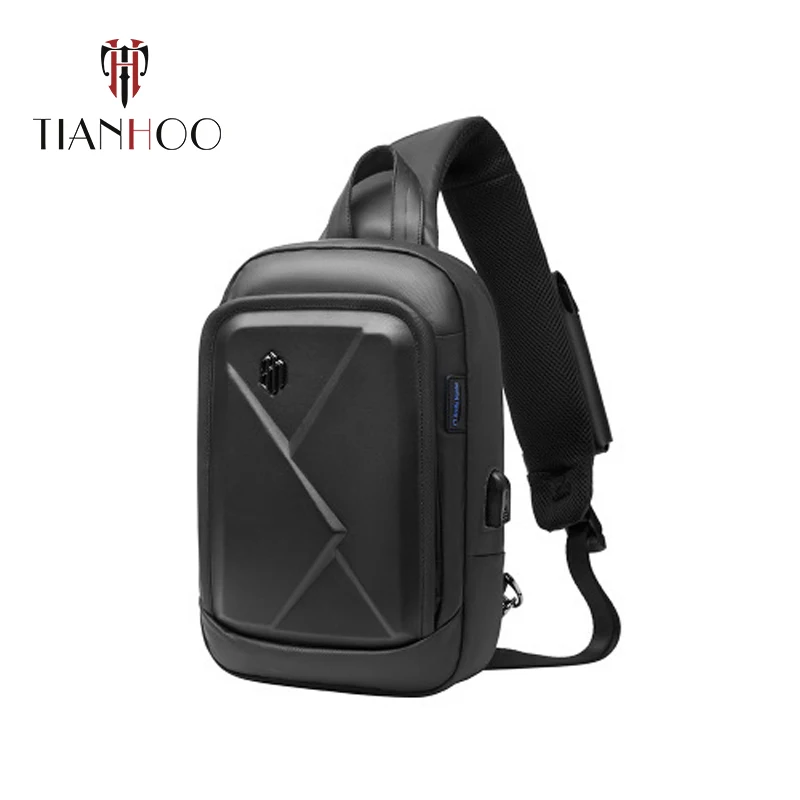 

TIANHOO High quality Men business diagonal cross chest bag casual multifunctional shoulder bags waterproof decompression backp