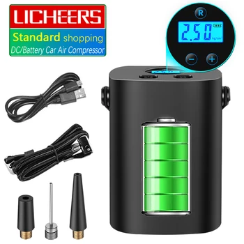 

LICHEERS DC 12V Wireless Air Compressor LED Display 3 Nozzles Fast Inflatable Pump For Car Truck Bicycle Motorcycle Tire Toys