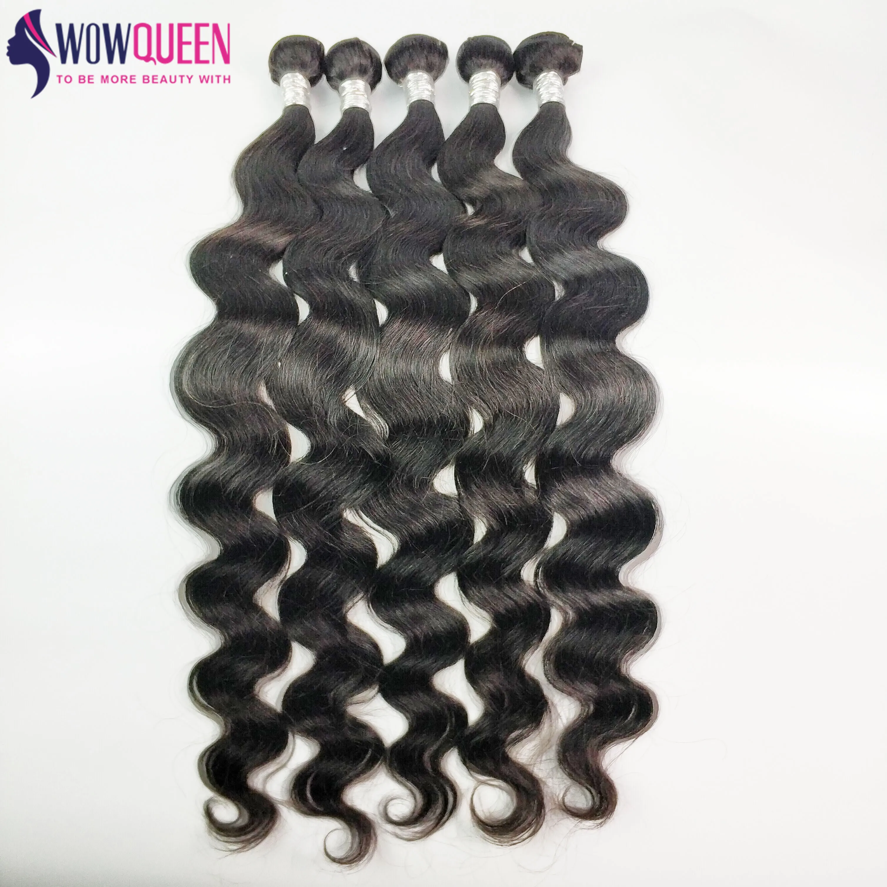 32 34 36 40 дюймов волнистпряди WowQueen 30 пупряди человеческих волос Remy высшего качества