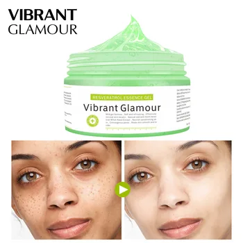 

VIBRANT GLAMOUR Resveratrol Gel Anti-Freckle Face Cream Whitening Moisturizing Shrink Pores Acne Marks Day Cream Skin Care