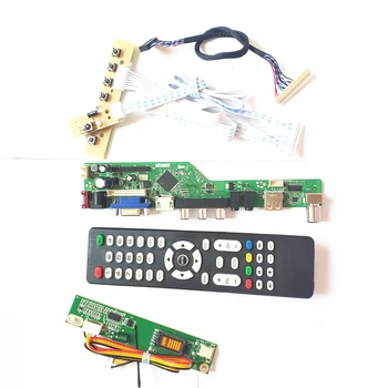 

For N170C2-L01/L02 T.V56 drive card board LCD panel monitor keyboard+Remote+Inverter LVDS 1CCFL 30Pin HDMI VGA USB AV RF DIY kit