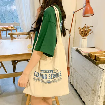 

Raged Sheep New Korea Ins Canvas Bag Female Shoulder Bag No Zipper Large Capacity Student Bag Girls Women Totes Casual Handbag