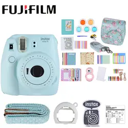 Новый 5 цветов Fujifilm Instax Mini 9 мгновенная камера фото камера + 14 в 1 комплект видео сумка защитный фильтр + альбом + наклейка