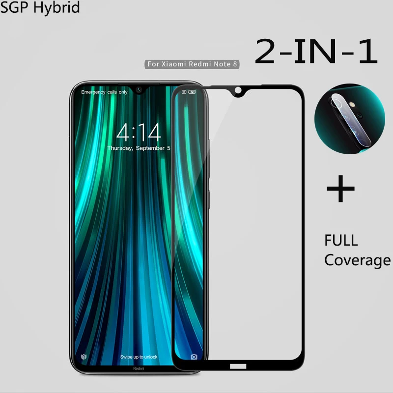 Защитное стекло для экрана и камеры Redmi Note 8Pro закаленное 2 в 1 | Мобильные телефоны