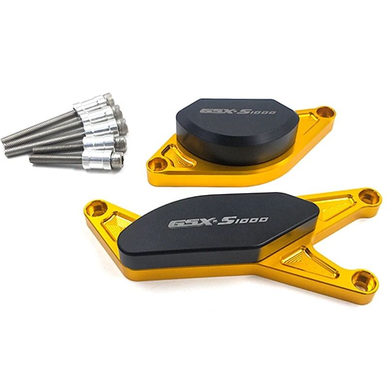 Для SUZUKI GSX-S1000 GSX-S1000F CNC POM Frame Slider Crash Pad двигатель статор чехол Saver протектор GSX S1000 - Цвет: Gold