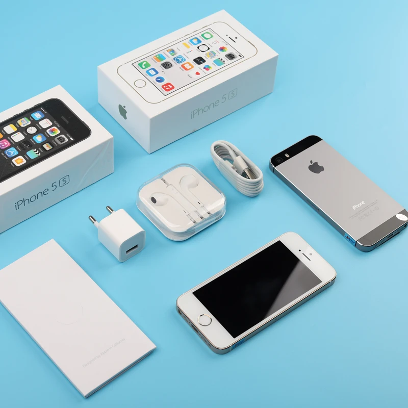 Apple iPhone 5S IOS 4G LTE разблокированный мобильный 4,0 ''16 Гб/32 ГБ/64 Гб rom WiFi gps 8MP Touch ID отпечаток пальца используемый смартфон