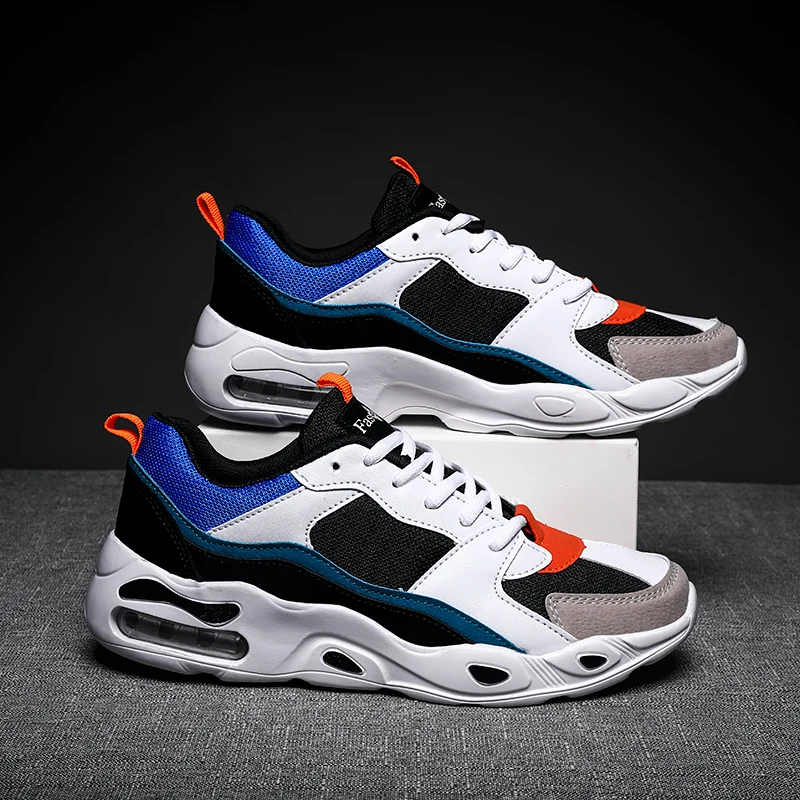 2020 Running Shoes For Men Air Cushion Mesh Breathable Wear-resistant Hot Sale Fitness Trainer Comfortable Shoes Male Sneakers