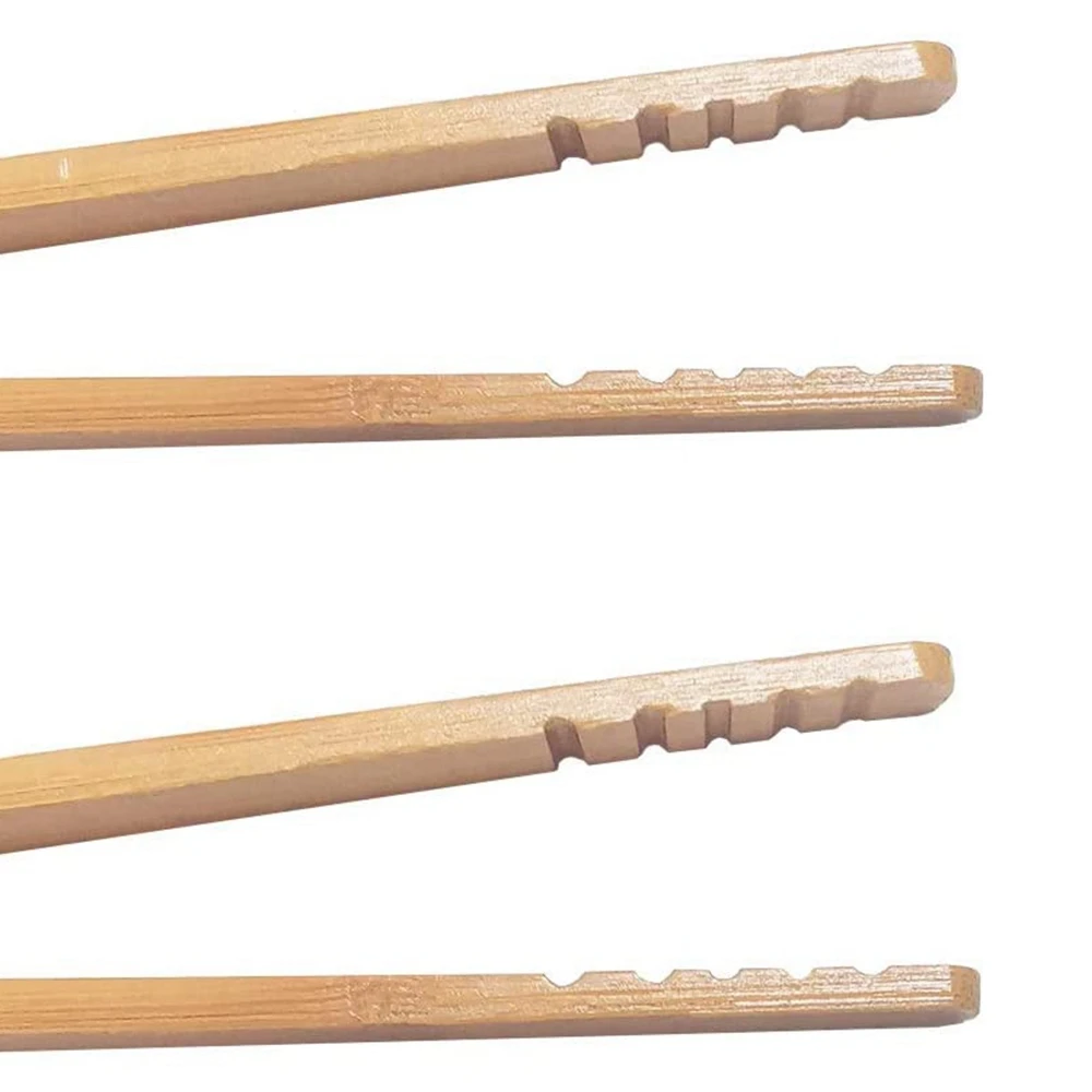 8pcs Wooden Tea Clip Bamboo Kitchen Salad Food Toast Tong Tweezer Bacon Sugar Ice Tea Utensil Teaware Accessories