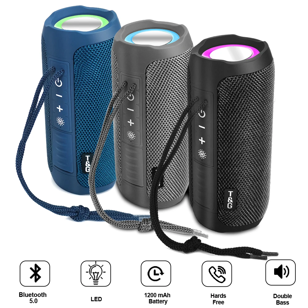 

Bluetooth-compatible Speaker Colorful Light Stereo Speakers Portable Subwoofer Wireless Soundbar Outdoor Bass Boombox U FM Radio