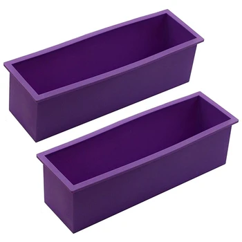 

Flexible Rectangular Soap Silicone Mold Candle Making for Homemade Soap Crafts-Set Of 2 DIY Tool for Soap Cake Making