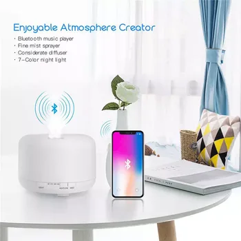 

500ml Muji style Bluetooth speaker aromatherapy machine humidifier household silent air purification essential oil fragrance