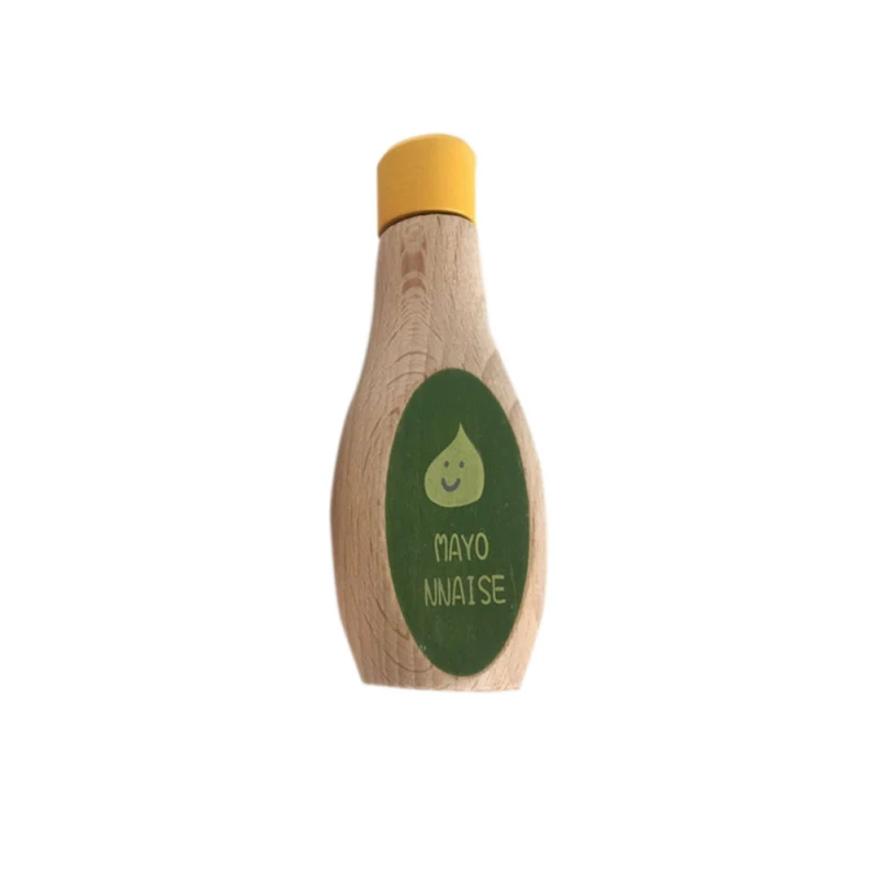 Деревянный симулятор бутылки с молочным соусом кухня еда приготовления ролевые игры ребенок развивающие деревянные игрушки подарки