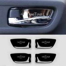 4PCS CHROME INTERIOR MAÇANETA DA PORTA DA GUARNIÇÃO de MOLDAGEM DECORE CAPAS PARA RENAULT KOLEOS 2017-2019 2020 ACESSÓRIOS DO CARRO CARRO STYLING