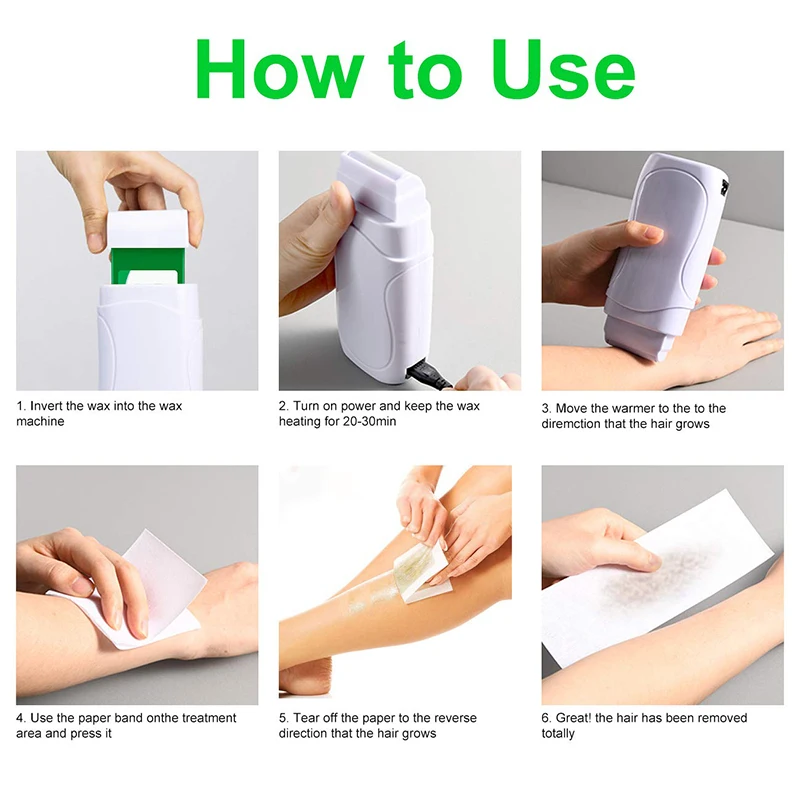 Roll On Wax Heater Set Melt Depilation Hair Removal Machine Warmer  Depilation Tool kit Depilatory Wax Strip Wax Heater Machine - AliExpress