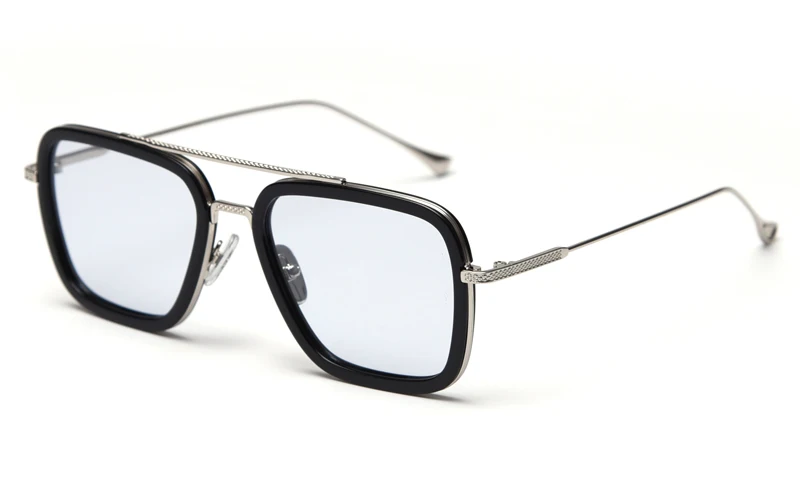 light blue lens Peekaboo женские поляризованные солнцезащитные очки мужские маленькие модные ретро солнцезащитные очки для женщин Желтый Черный золотое металлическое обрамление квадратный - Цвет линз: light blue lens