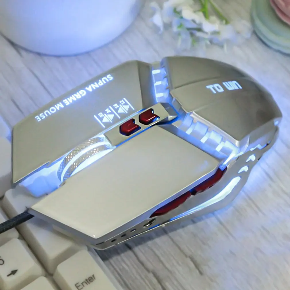 3500 dpi USB проводной Эргономичный дизайн бесшумный красочный светильник игровая мышь аксессуары для игр