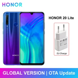 Huawei Honor 20 Lite смартфон 4 Гб 128 ГБ глобальная версия фронтальной камеры 32 МП 6,21 дюймов Kirin 710 Восьмиядерный Android 9,0 мобильный телефон