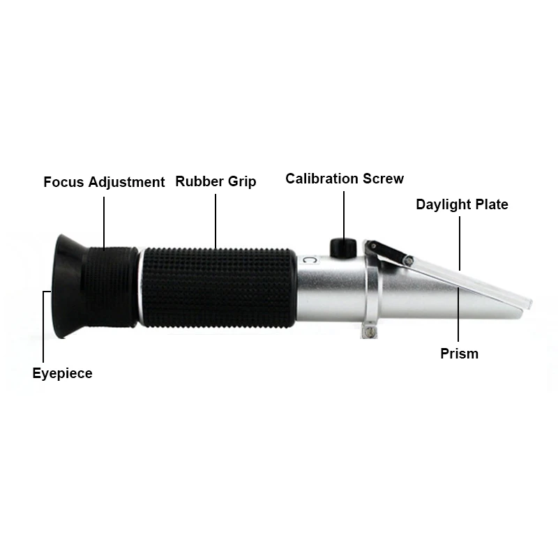 Portable Aquaculture Seawater Salinity Meter 0-40? Salt Specific Gravity Tester ATC Prism Refractometer for Marine Aquaculture