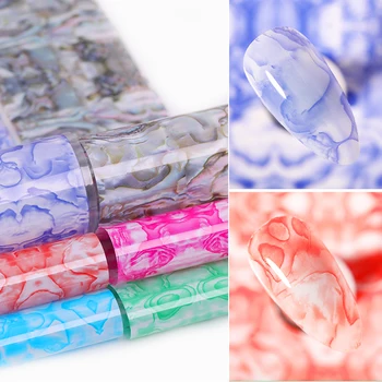 

100x4cm Nail Foils Marble Nail Art Transfer Sticker Snake Print Nail Decals Slider Nail Art Wraps Nails Accessories 1 Box