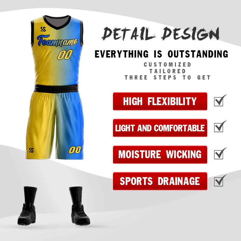 Custom Unique Basketball Jersey Set Creative Basketball Shirt Vest And Shorts Suit Game Training Basketball Uniform for Men/Kids