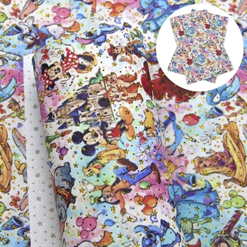 

David accessories 20*34cm Easter Design Cartoon Printed Faux Synthetic Leather for Bows Leatherette Fabric in Craft DIY,1Yc10064