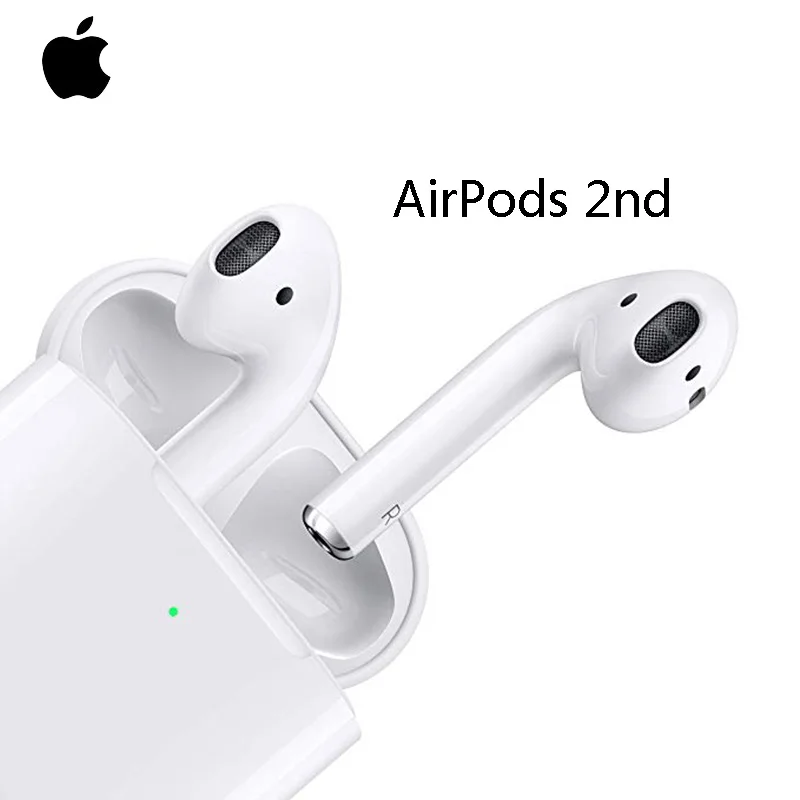 Ceny Oryginalny apple AirPods 2nd z etui z funkcją ładowania H1 Chip TWS bezprzewodowa słuchawka do iphone a Bluetooth 11 XR XS MAX iPad pple Watch